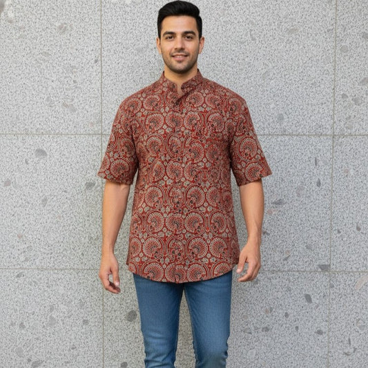Ajrakh Casual Shirt | Crimson Craft