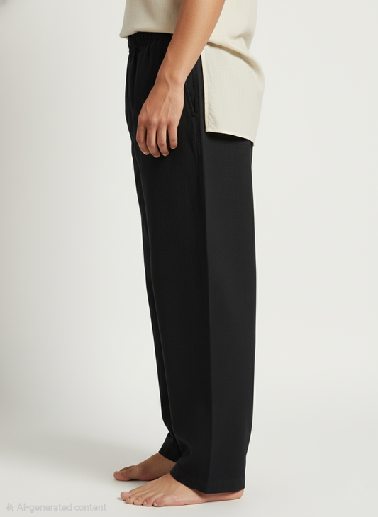 Charcoal Cotton Satin Bottom | J Pants