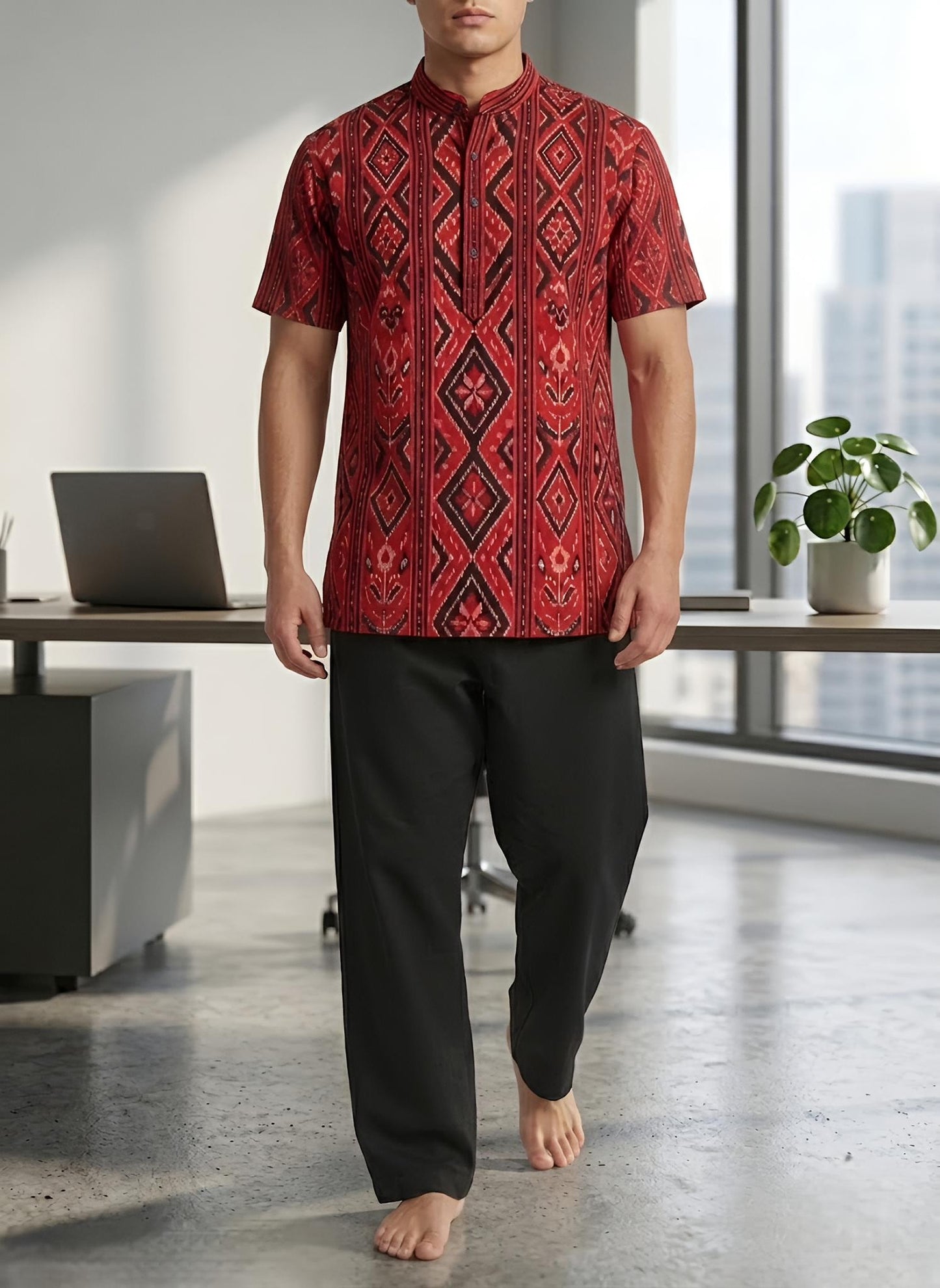 Charcoal Cotton Satin Bottom | J Pants