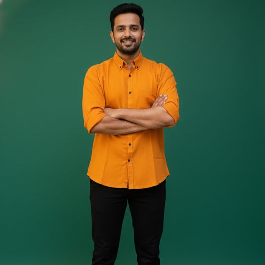 Cotton Slub Shirt | Amber Clay