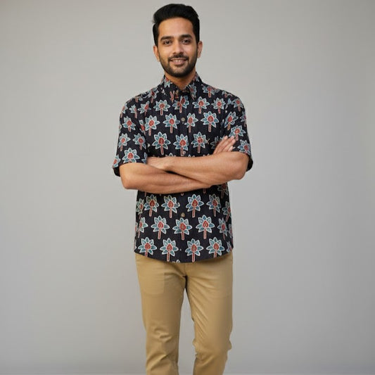 Ajrakh Casual Shirt | Shadow Petals