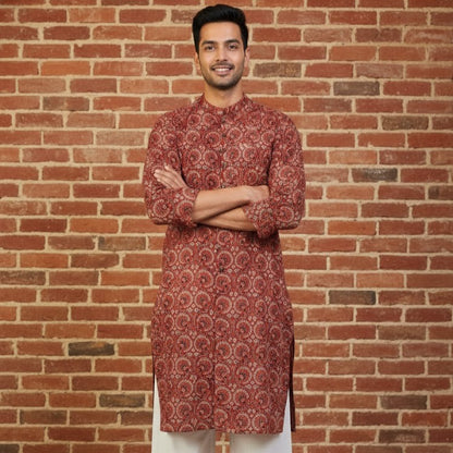 Ajrakh Kurta | Crimson Craft