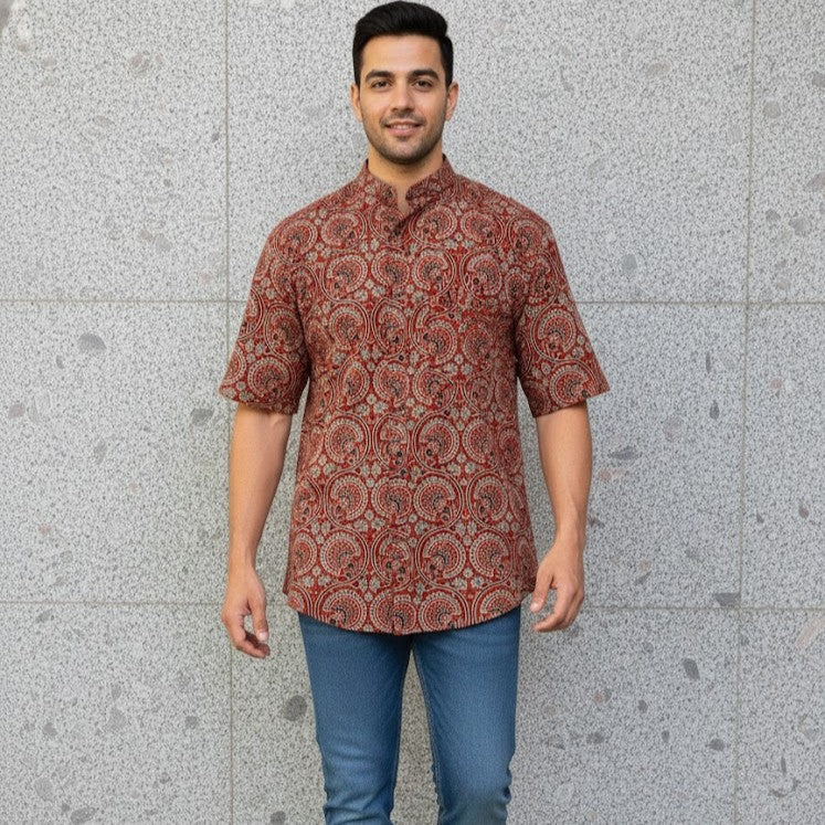 Ajrakh Casual Shirt | Crimson Craft