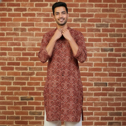 Ajrakh Kurta | Crimson Craft