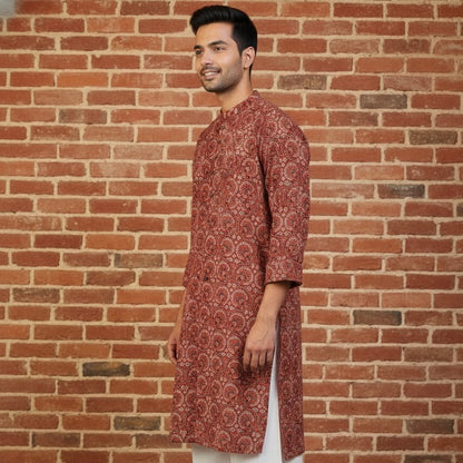 Ajrakh Kurta | Crimson Craft