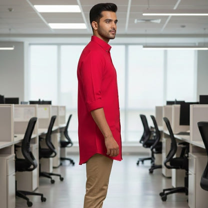 Cotton Slub Shirt | Sandstone Sorbet