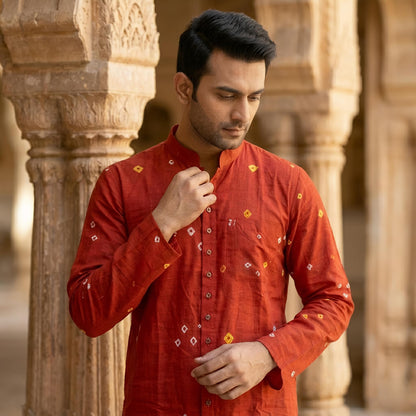 Red Edition | Bandhej Long Kurta