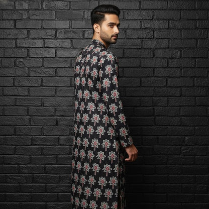 Ajrakh Kurta | Shadow Petals