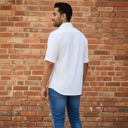 Cotton Linen Shirt | Ivory Breeze