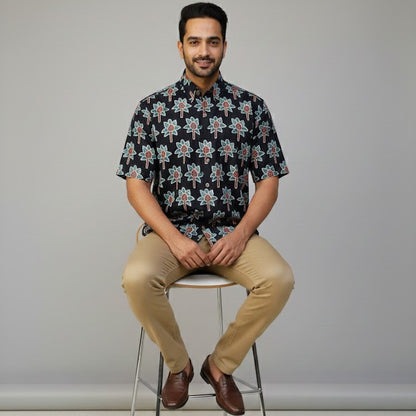 Ajrakh Casual Shirt | Shadow Petals