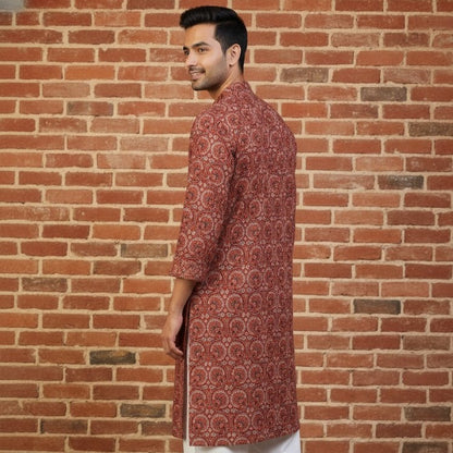 Ajrakh Kurta | Crimson Craft