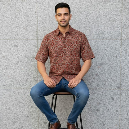 Ajrakh Casual Shirt | Crimson Craft