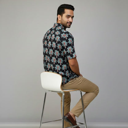 Ajrakh Casual Shirt | Shadow Petals