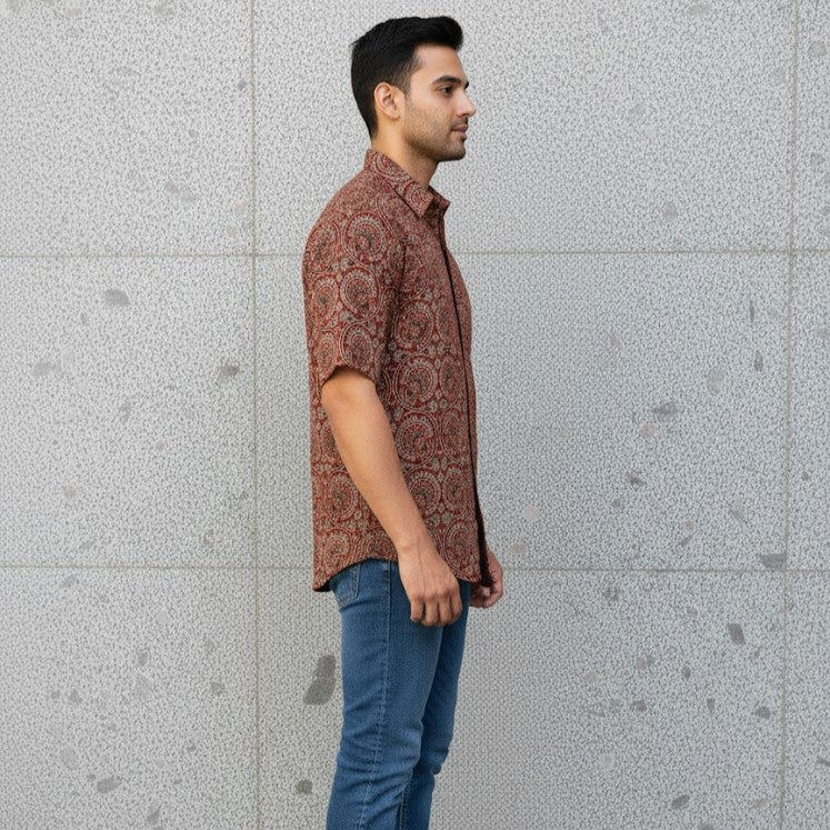 Ajrakh Casual Shirt | Crimson Craft