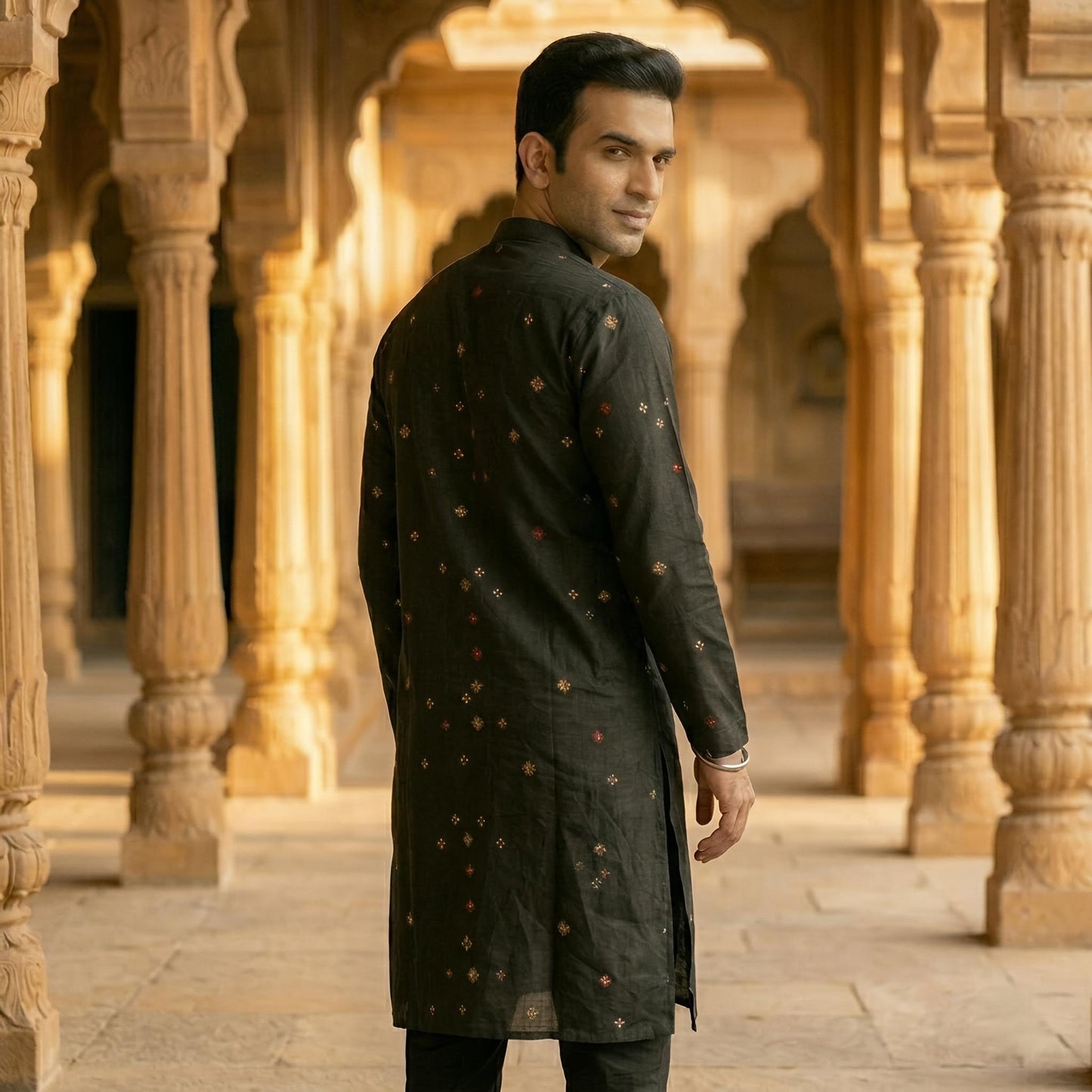 Black Edition | Bandhej Long Kurta