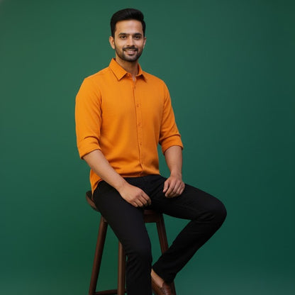 Cotton Slub Shirt | Amber Clay