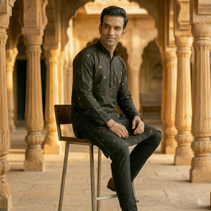 Black Edition | Bandhej Long Kurta