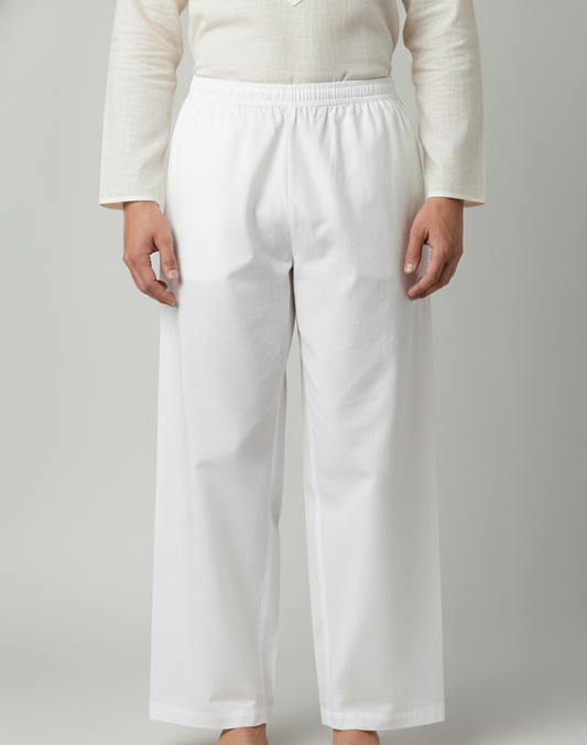 Ivory Cotton Satin Bottom | J Pants