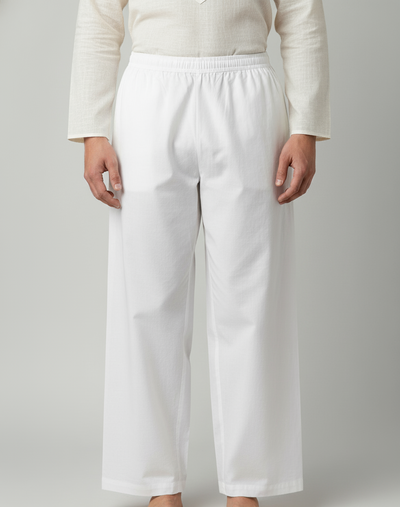 Ivory Cotton Satin Bottom | J Pants