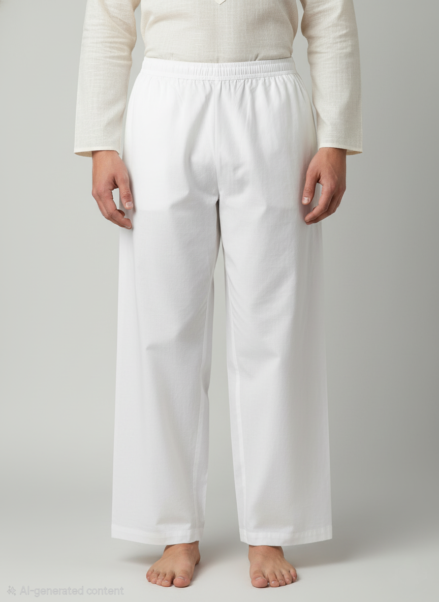 Ivory Cotton Satin Bottom | J Pants