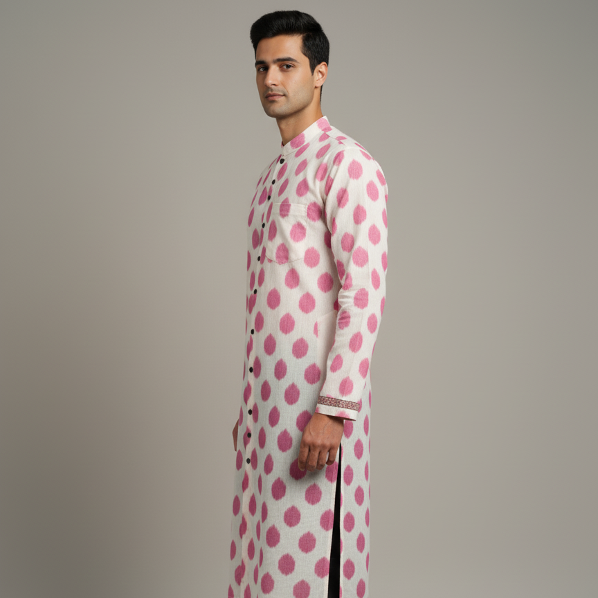 Pastel Harmony | Ikat Kurta