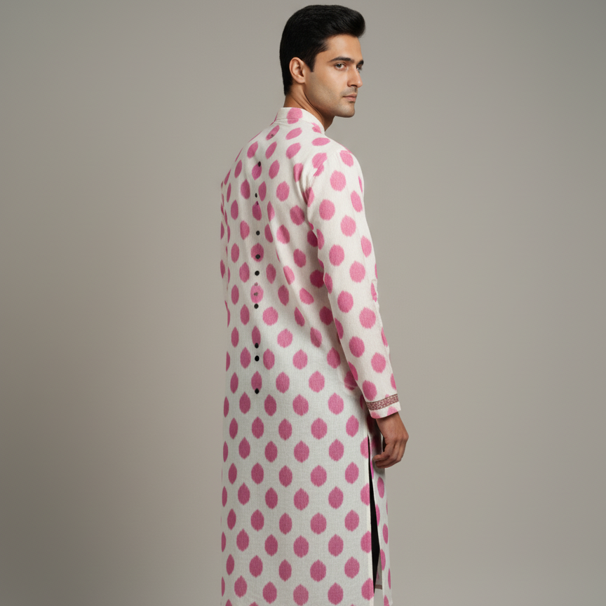 Pastel Harmony | Ikat Kurta