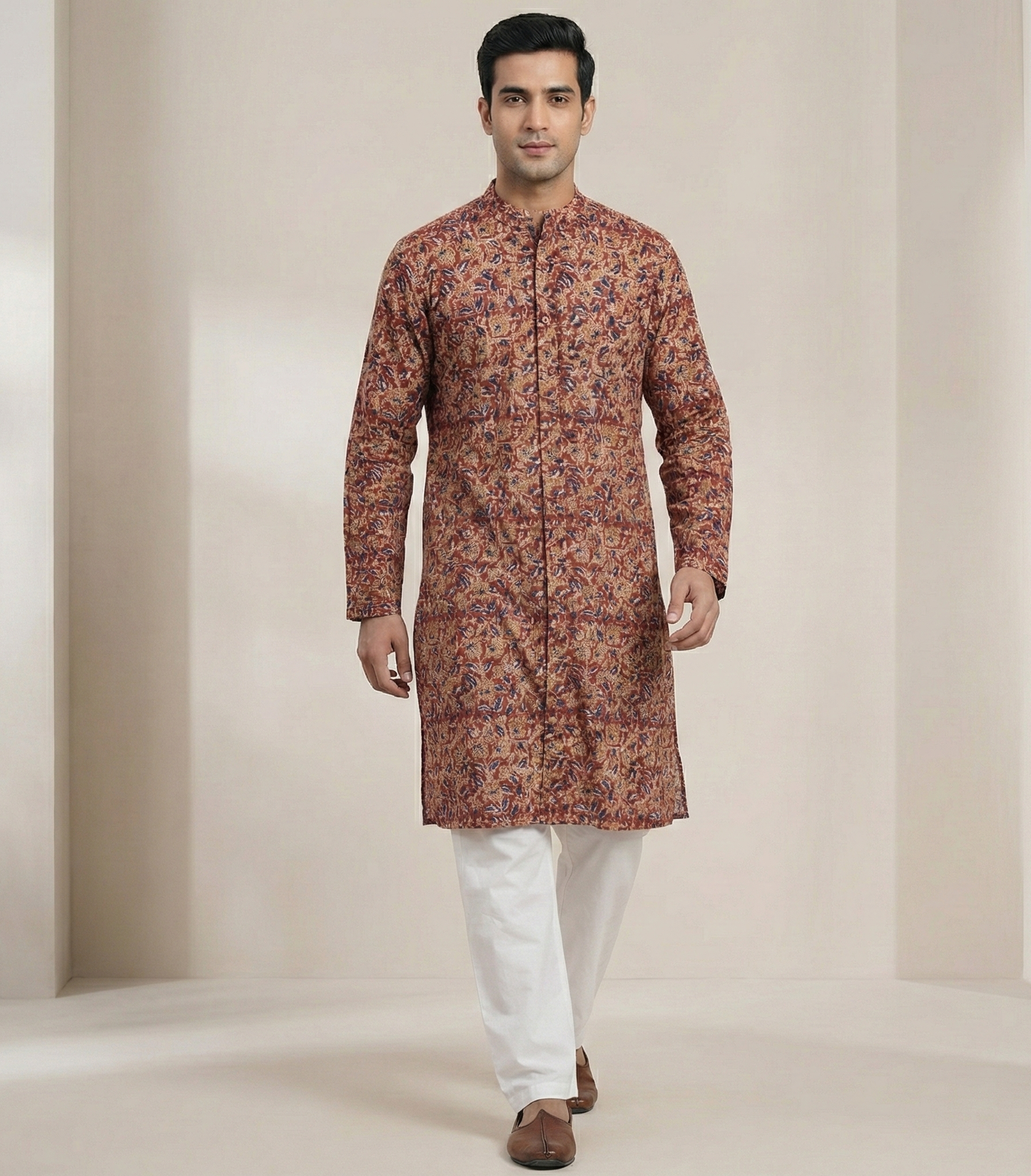 Poochampalli Kurta | The Poochampalli Scarlet