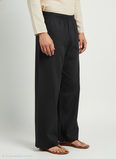 Charcoal Cotton Satin Bottom | J Pants