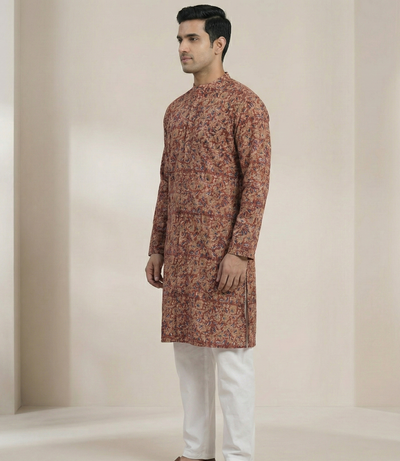 Poochampalli Kurta - The Poochampalli Scarlet