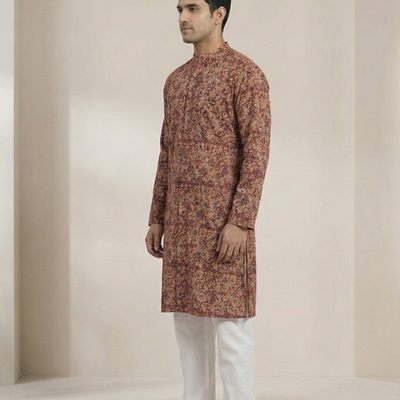 Poochampalli Kurta | The Poochampalli Scarlet