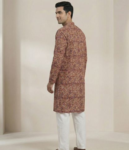 Poochampalli Kurta | The Poochampalli Scarlet
