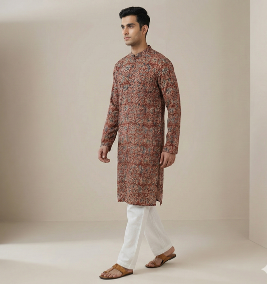 Poochampalli Kurta - Telangana Ruby
