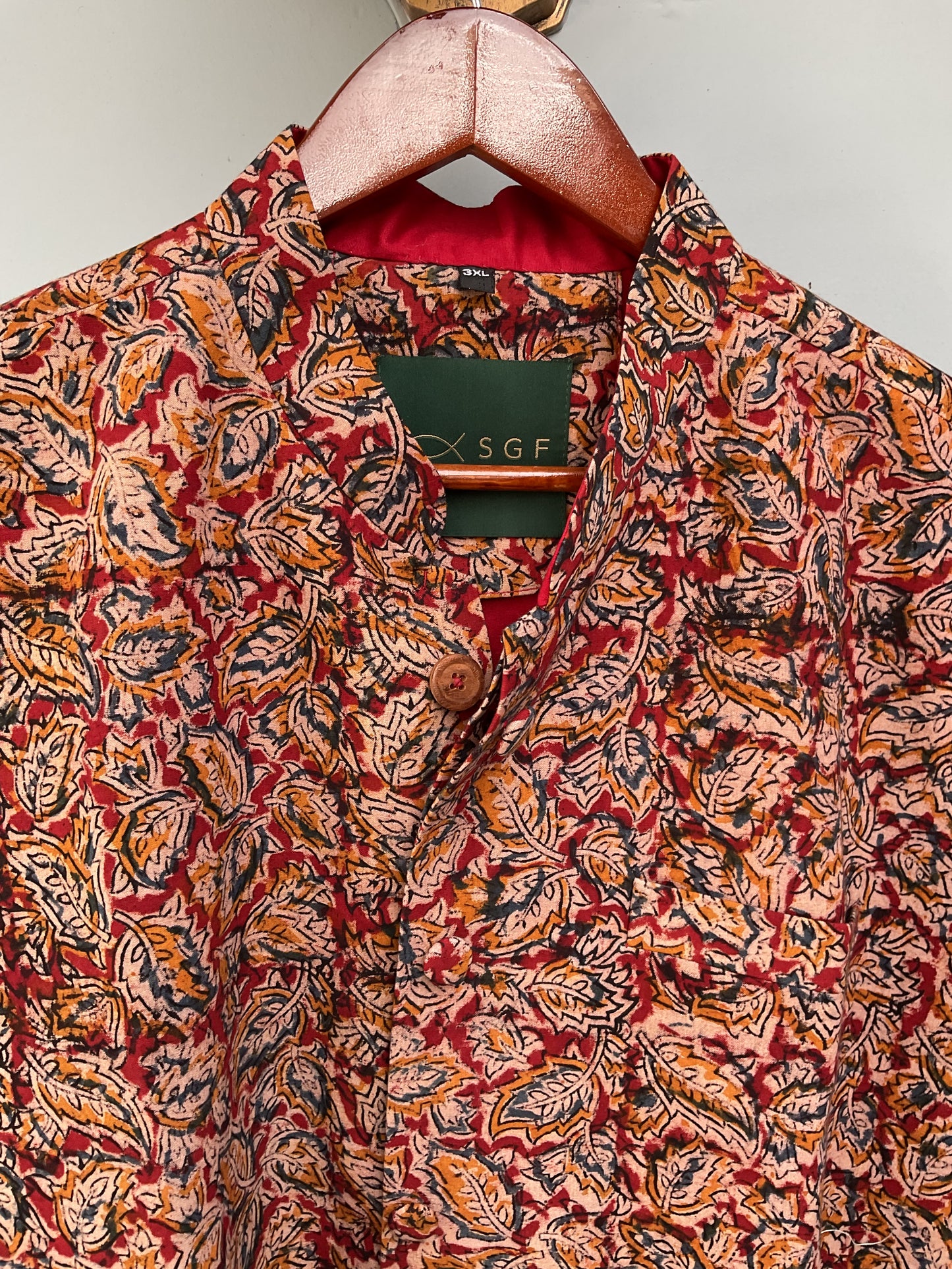 Poochampalli Heritage Jacket | Scarlet Edition