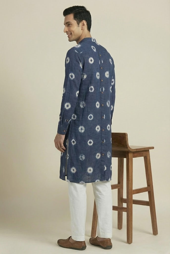 Ikat | Blue & White Chevron