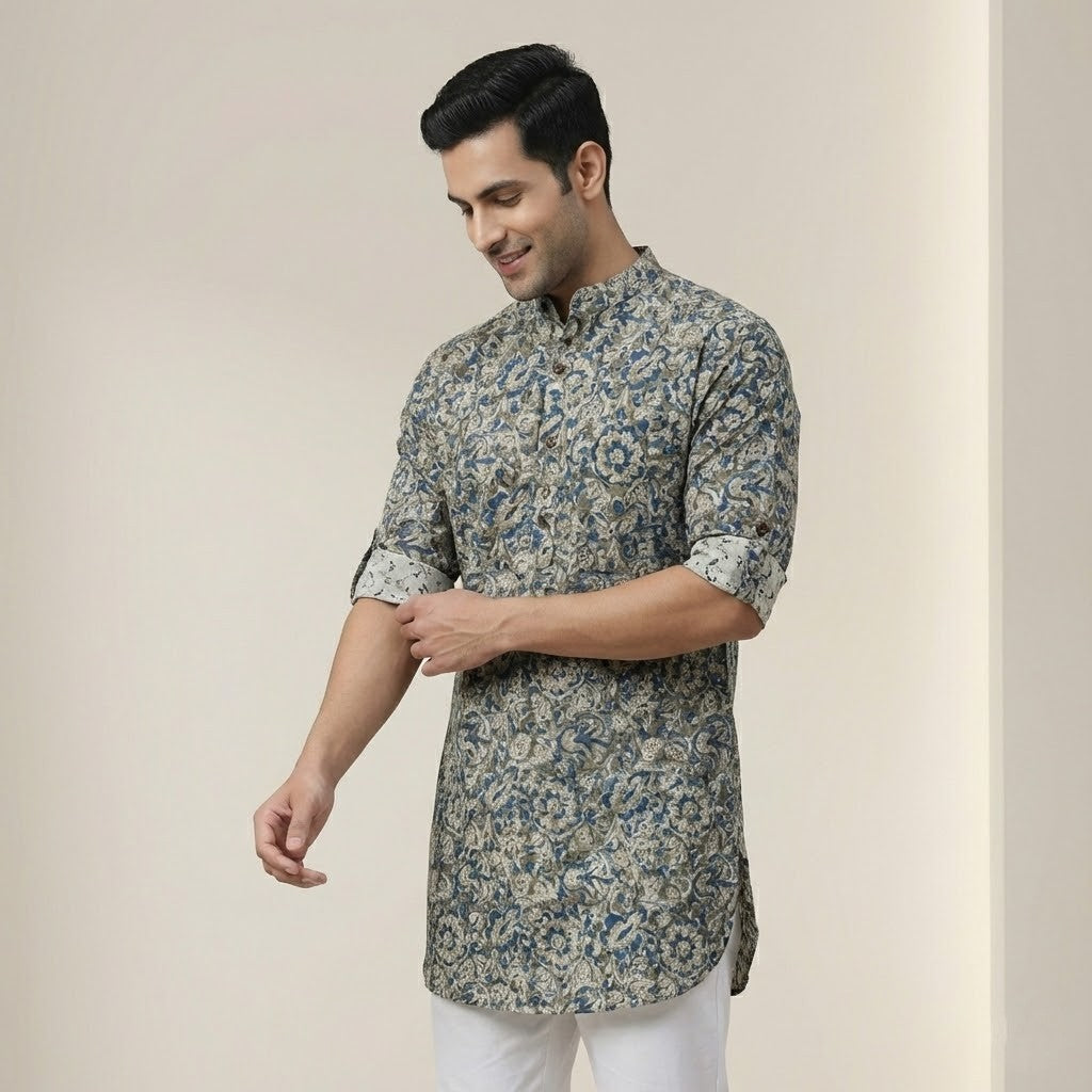 Kalamkari Short Kurta | The Kalamkari Haldi