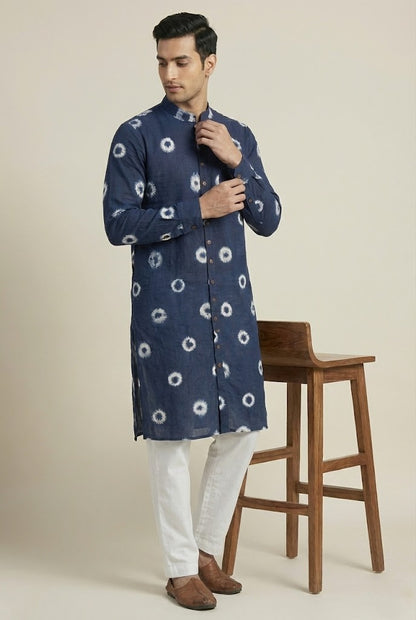 Ikat | Blue & White Chevron