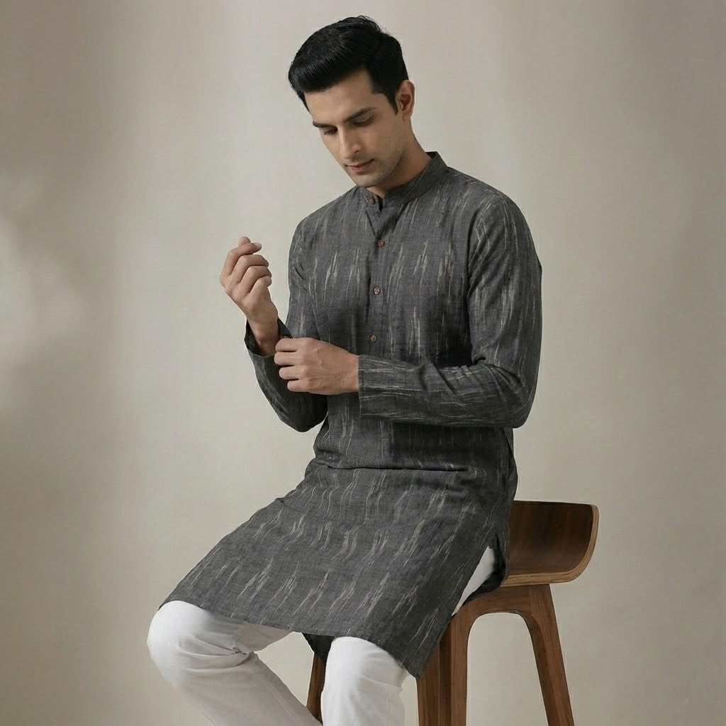 Ikat | Charcole Weave