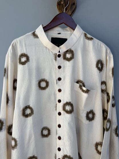 Ikat Kurta | Sage & Ivory Harmony