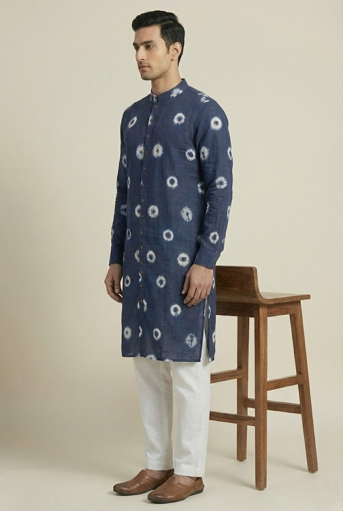 Ikat | Blue & White Chevron