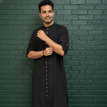 Black Cotton | Kurta CordSet