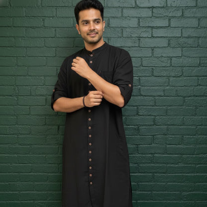 Black Cotton | Kurta CordSet