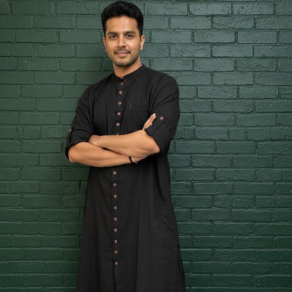 Black Cotton | Kurta CordSet