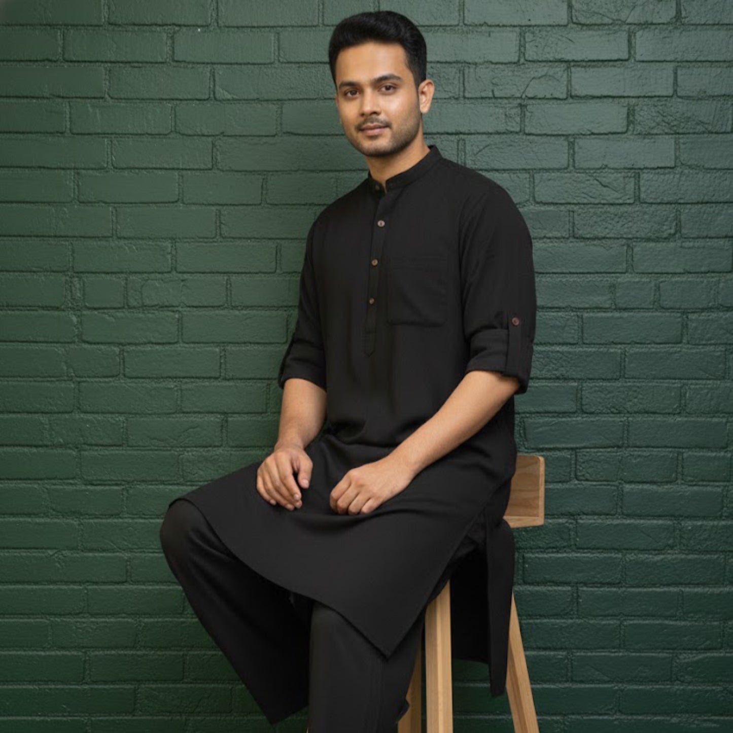 Black Cotton | Kurta CordSet