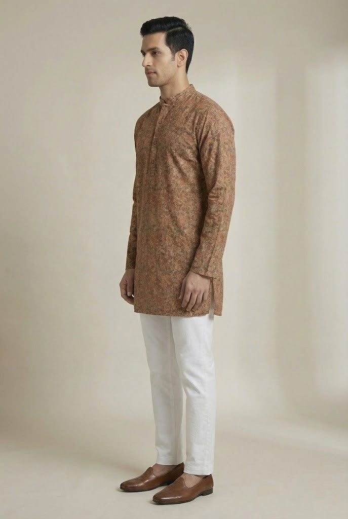 Poochampalli Short Kurta | Telangana Ruby