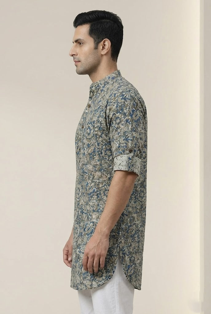 Kalamkari Short Kurta | The Kalamkari Haldi