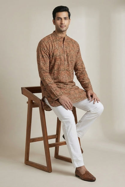 Poochampalli Short Kurta | Telangana Ruby