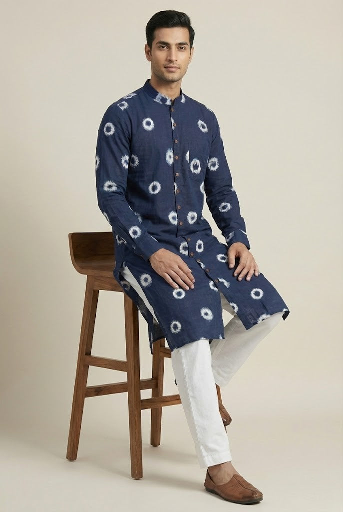 Ikat | Blue & White Chevron