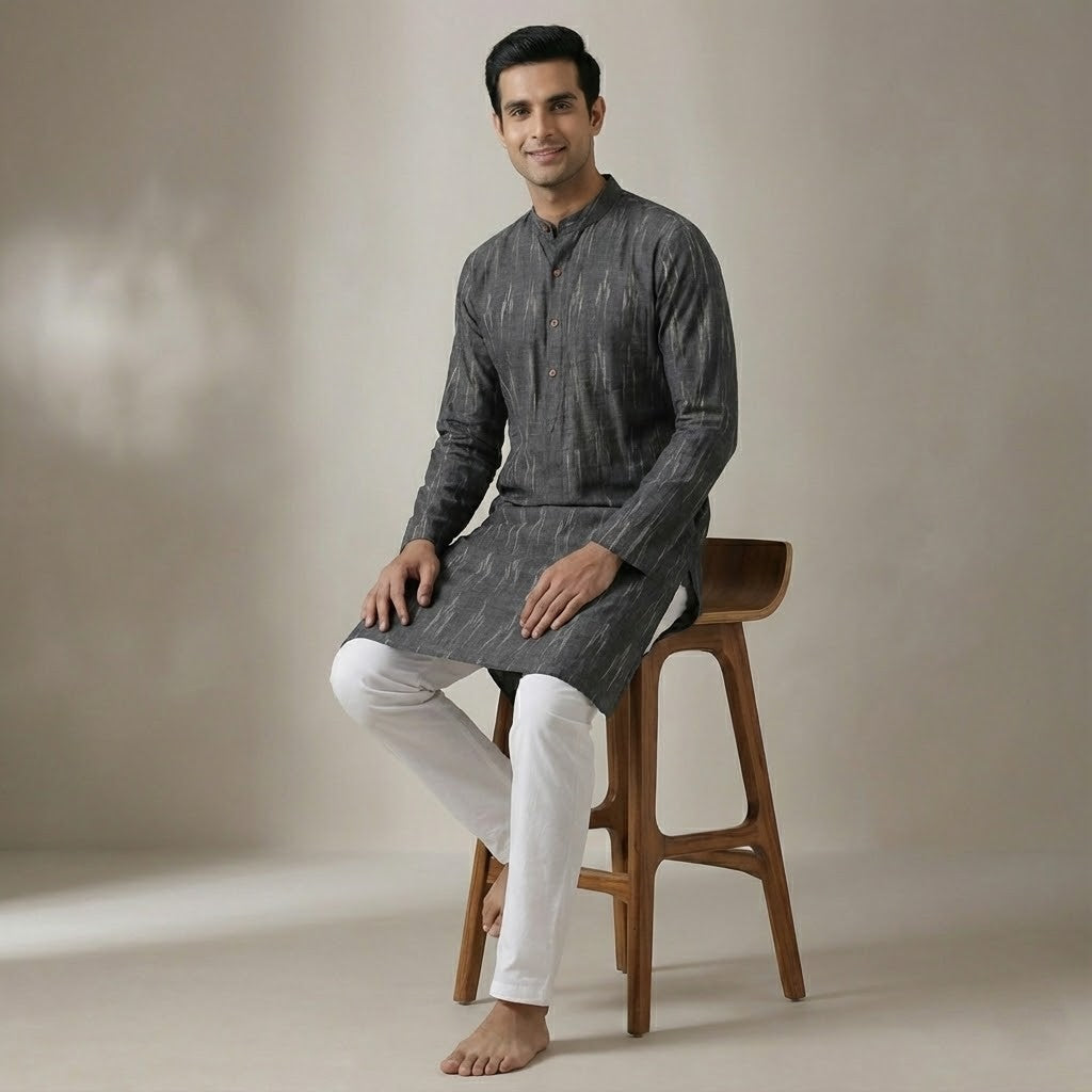 Ikat | Charcole Weave