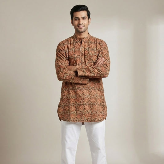 Poochampalli Short Kurta | Telangana Ruby
