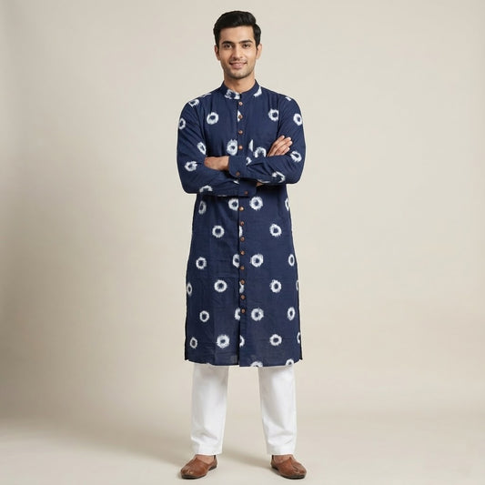 Ikat | Blue & White Chevron